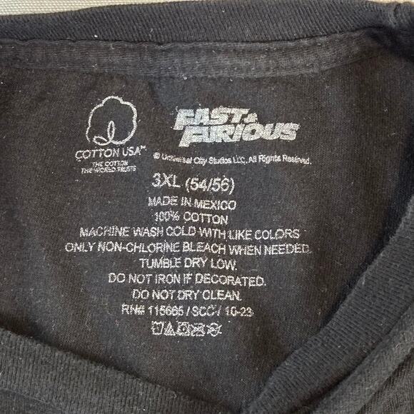 Fast & Furious Movie Cars Tee 3XL Black Universal Studios Racing Graphic - Picture 3 of 8